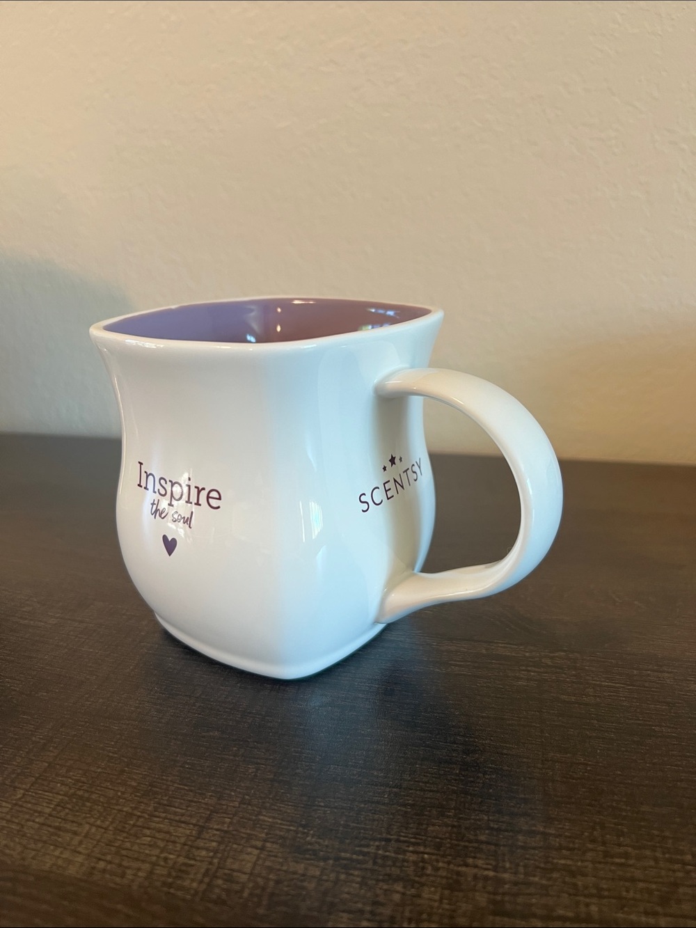 Scentsy White Mug with Quotes NWOT